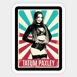 Vintage Retro Tatum Paxley Wrestling Sticker